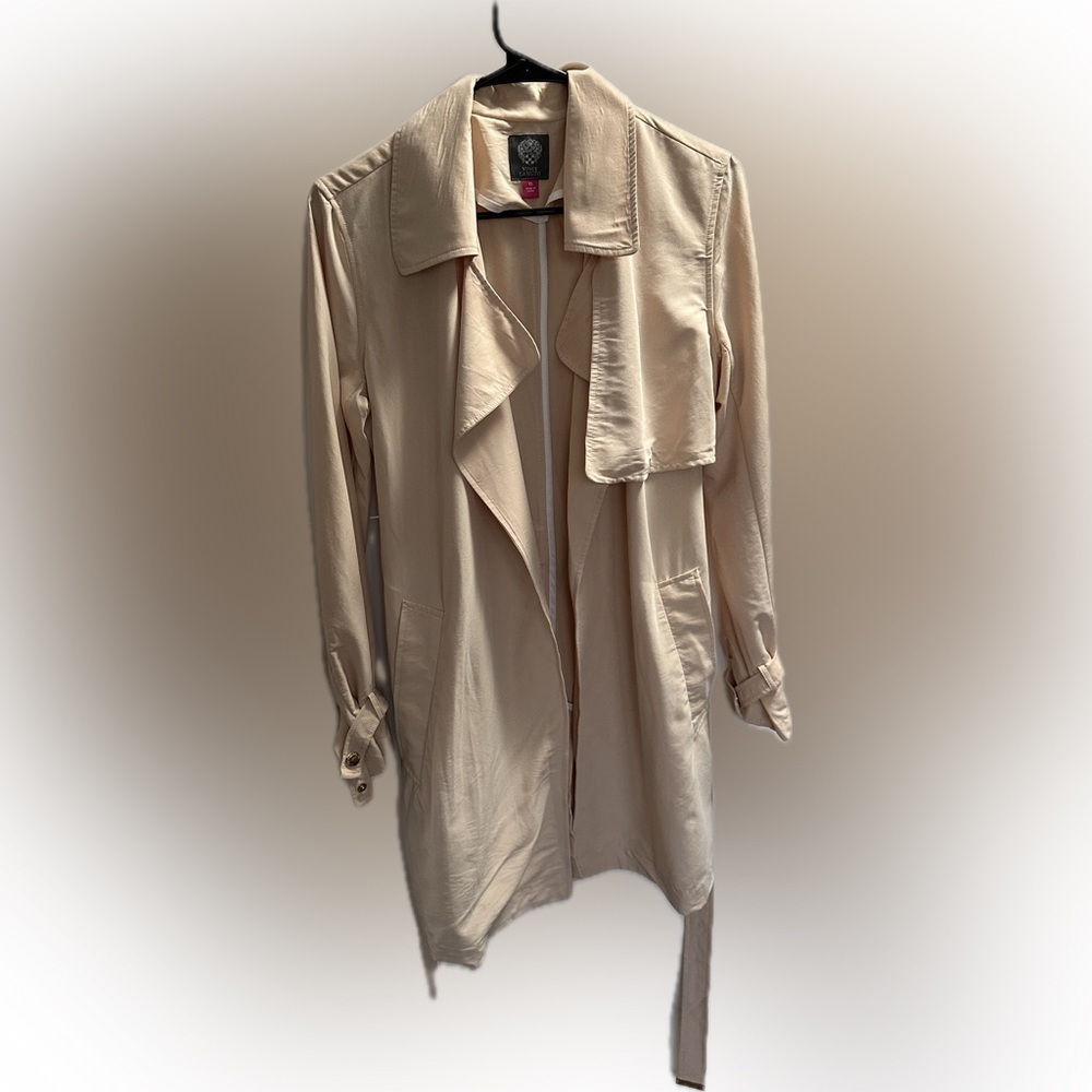 Vince Camuto peach trench coat